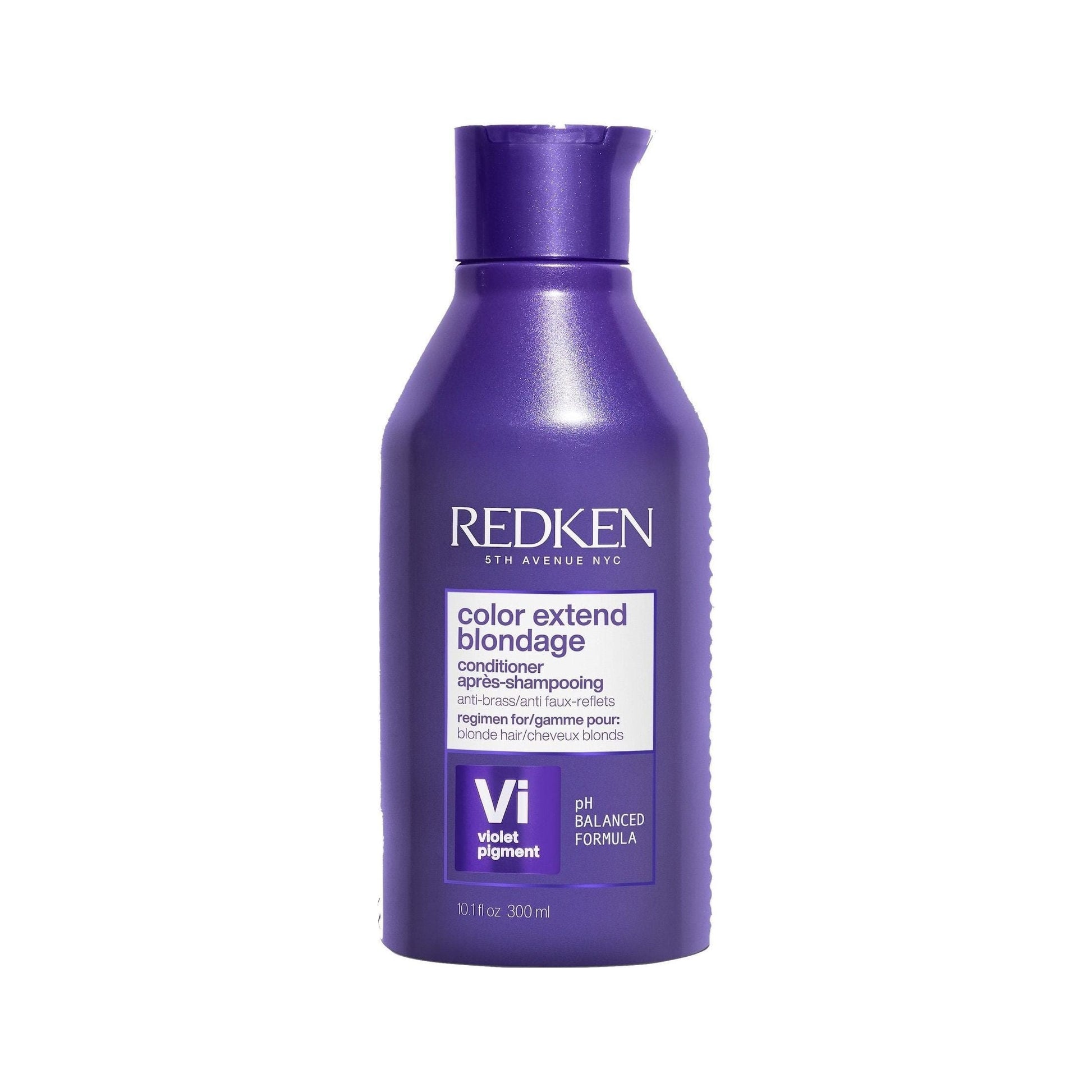Redken Color Extend Blondage Violet Shampoo in 10 fl oz bottle, designed to tone blonde hair and reduce brassiness.