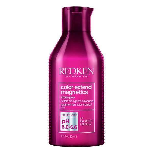 Redken Color Extend Magnetics Shampoo in 10.1 oz bottle, designed to preserve hair color and add shine.