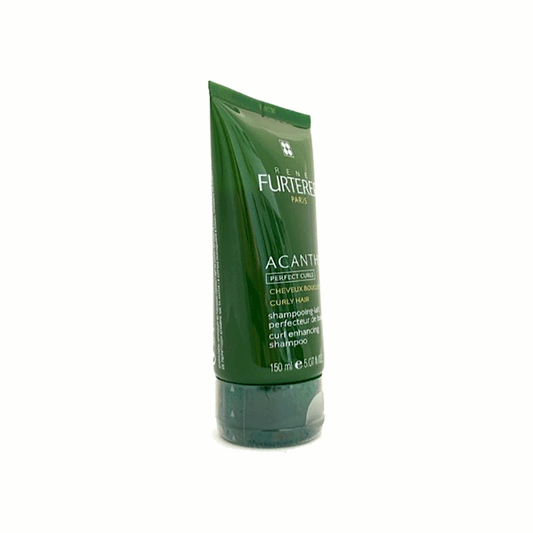 Rene Furterer ACANTHE Perfect Curls Curl Enhancing Shampoo bottle, 5.07 fl oz, for curly hair care.
