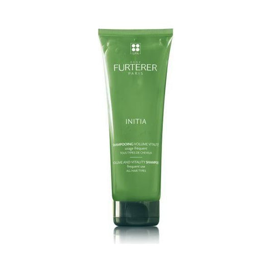 Rene Furterer INITIA volume and vitality shampoo in 250ml bottle, designed to boost hair fullness and shine.