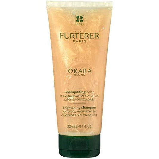 Rene Furterer OKARA BLOND brightening shampoo in 200ml bottle, designed to enhance and brighten blonde hair.