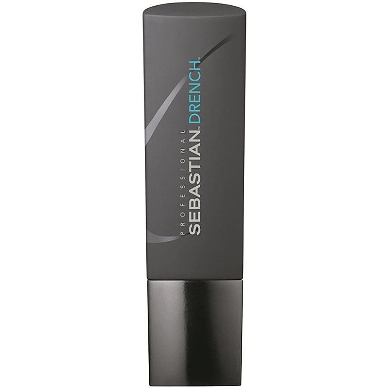 Sebastian Professional Drench Moisturizing Shampoo in 8.4oz bottle, designed for hydrating and nourishing hair.