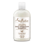 Shea Moisture 100% Virgin Coconut Oil Daily Hydration Shampoo in a 384ml bottle, featuring a clear label and white cap.