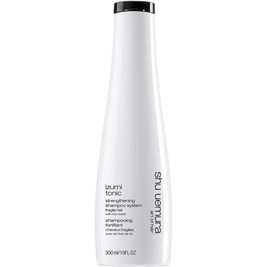Shu Uemura Izumi Tonic Strengthening Shampoo in 300ml bottle, designed to strengthen and nourish hair.
