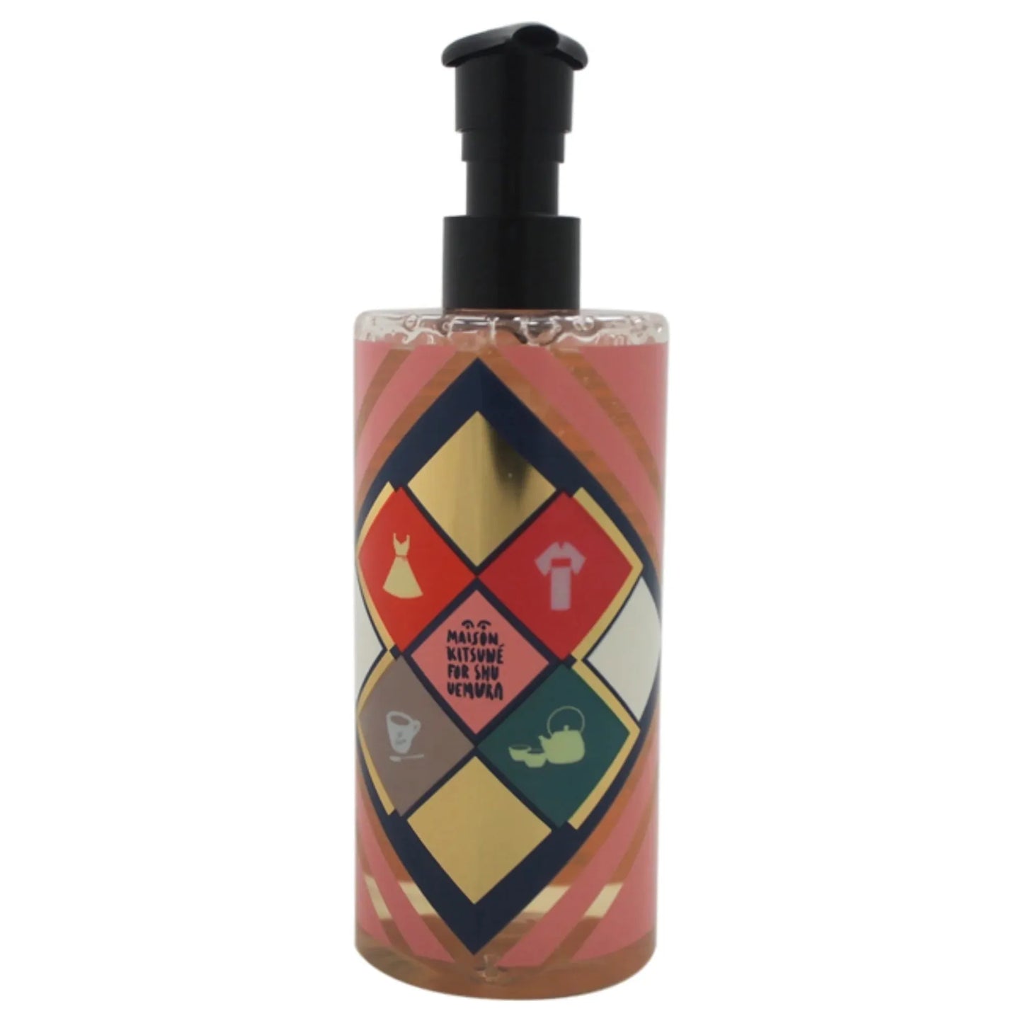 Shu Uemura Maison Kitsune Cleansing Oil Shampoo in 400ml bottle, featuring sleek packaging and label design.