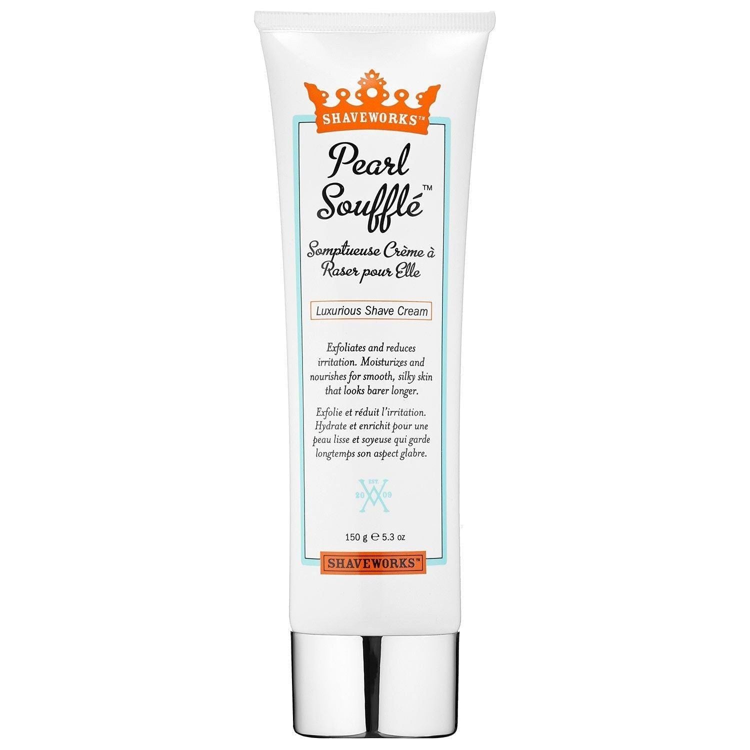 Pasteur Pharmacy Shaveworks Pearl Souffle Shave Cream 5.3 oz in a jar, smooth and creamy texture for a close shave