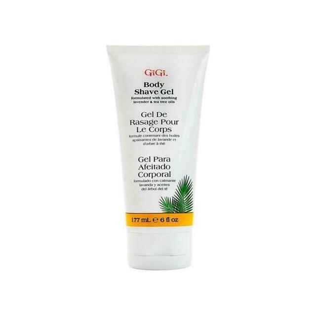 Gigi Brazilian Shave Gel by Pasteur Pharmacy in a 6 oz bottle, ideal for bikini, underarms, and leg shaving.