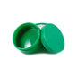 Pasteur Pharmacy Stirling Soap Co. Green Thick Wall Shave Jar with 4oz of shaving soap, featuring a green container with a black lid.