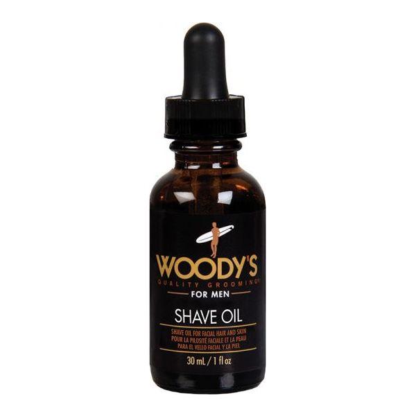 Pasteur Pharmacy Woody's For Men Shave Oil in 1 fl oz bottle, smooth shave with natural shave oil for men.