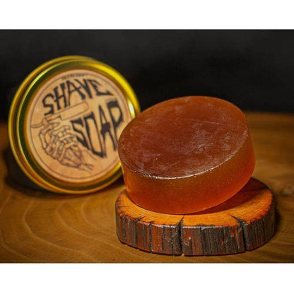 Pasteur Pharmacy Death Grip Shave Soap in a 4 oz container, creamy lather for a close, smooth shave.