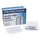 Personna Double Edge Stainless Steel Shaving Blades, 100-pack, ideal for safety razors, from Pasteur Pharmacy.