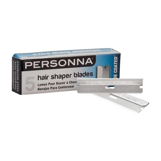 Personna Hair Shaper blades with five stainless steel shaving blades, designed for precise grooming and clean shaves.