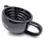 Black ceramic shaving bowl from The Goodfellas' Smile by Pasteur Pharmacy, featuring a sturdy ceramic design for traditional shaving.