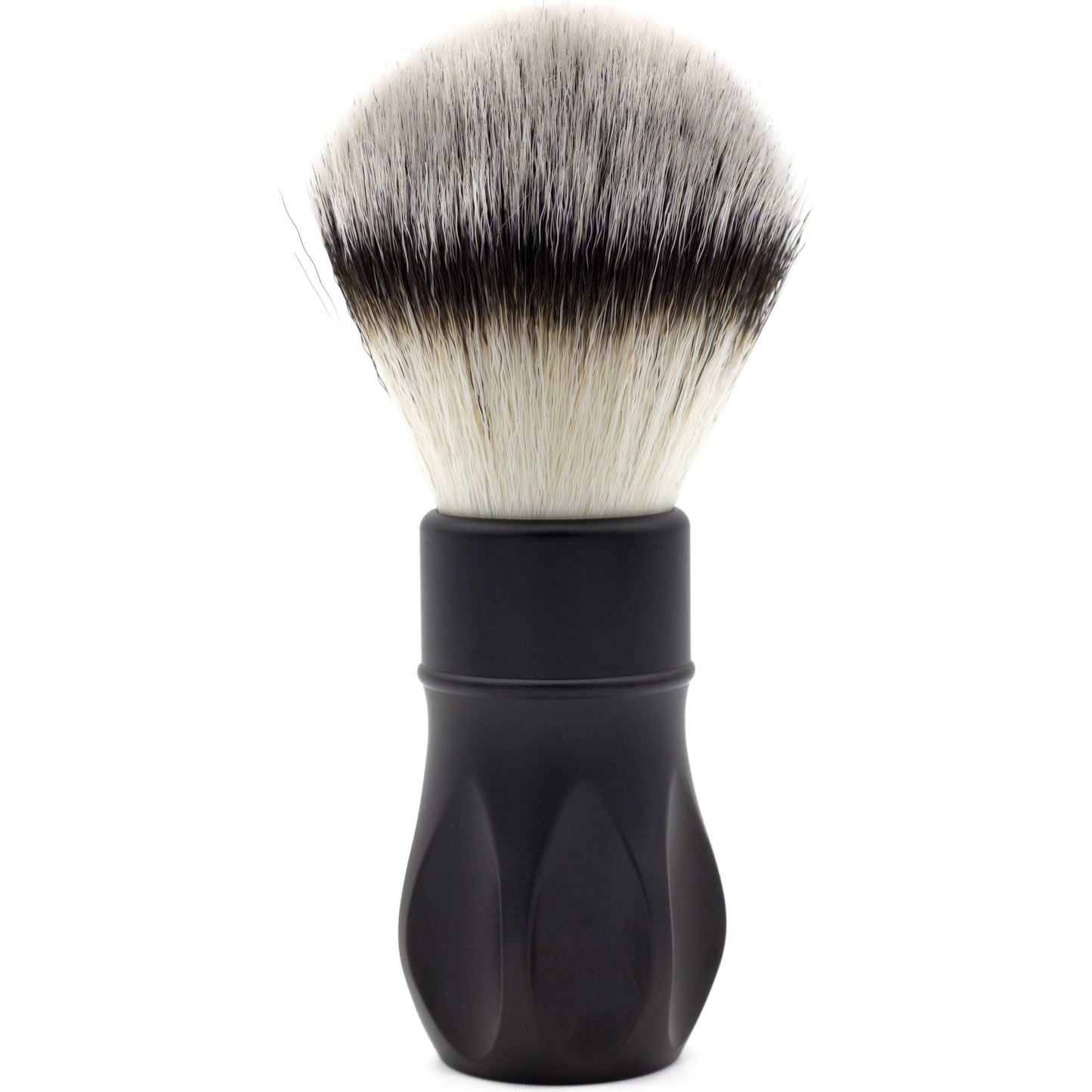 Black Alpha Brush & Shaving Co. Outlaw 26mm & 28mm shaving brush with dense bristles, designed for a smooth shaving experience.
