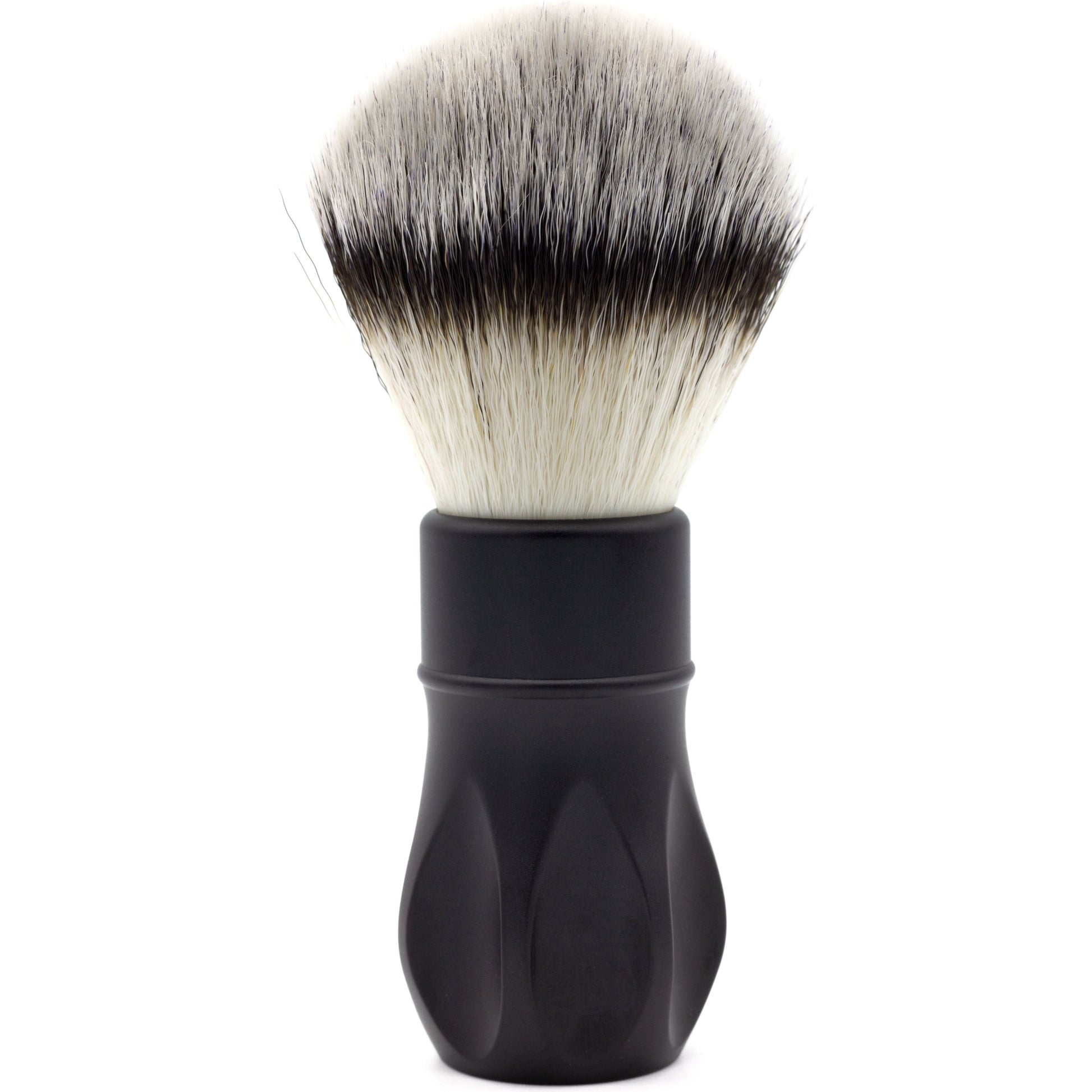 Black Alpha Brush & Shaving Co. Outlaw 26mm & 28mm shaving brush with dense bristles, designed for a smooth shaving experience.