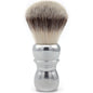 Black Alpha Brush & Shaving Co. Bulldog G4 shaving brush with dense bristles and ergonomic handle, ideal for traditional wet shaving.