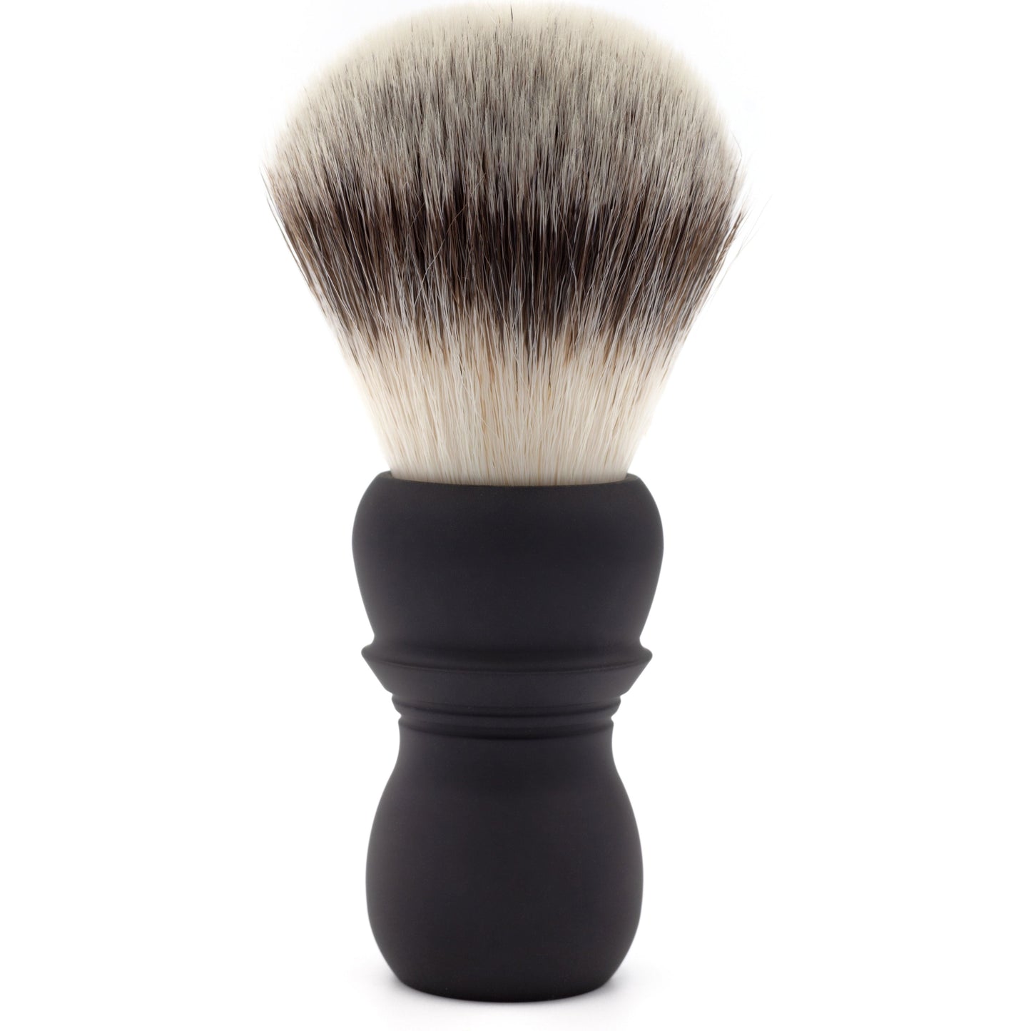 Black Alpha Brush & Shaving Co. Bulldog G4 shaving brush with dense bristles and a sturdy handle, ideal for traditional shaving routines.
