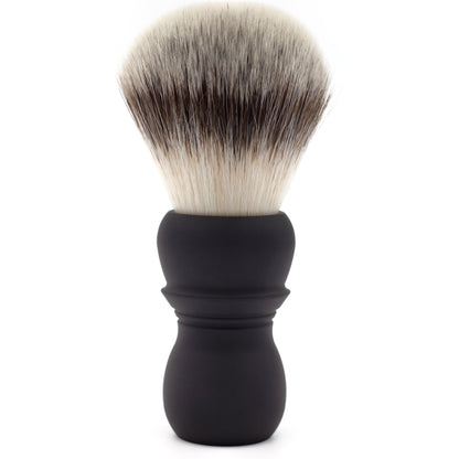 Black Alpha Brush & Shaving Co. Bulldog G4 shaving brush with dense bristles and a sturdy handle, ideal for traditional shaving routines.
