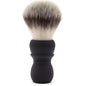 Black Alpha Brush & Shaving Co. Bulldog G4 shaving brush with dense bristles and a sturdy handle, ideal for traditional shaving routines.