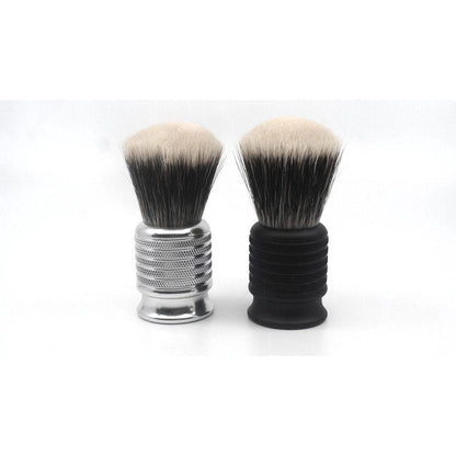 Black Alpha Brush & Shaving Co. El Gordo G5 shaving brush with dense bristles and sleek handle for a smooth shave.