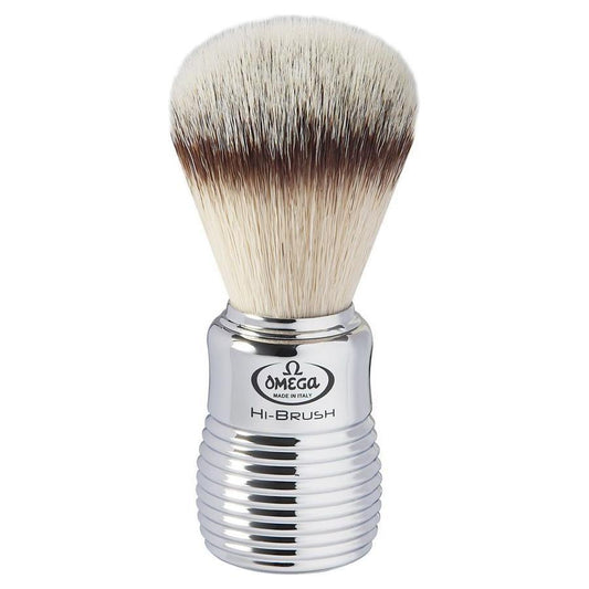 Omega synthetic badger fiber shaving brush with a sturdy handle, high-quality genuine shaving brush for a smooth shave.