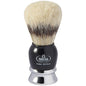 Omega Pure Bristle Shaving Brush with chromed plastic handle, natural bristles for a smooth shaving experience.
