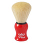 Omega S-Brush synthetic boar bristle shaving brush in assorted colors, ideal for a smooth, comfortable shave.