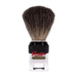 Semogue Excelsior 740 pure badger acrylic shaving brush with a blue handle, displayed on a white background.