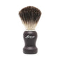 Semogue Pharos-c3 black badger shaving brush with a black handle, designed for a luxurious shaving experience.