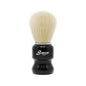 Semogue Torga-C5 Onyx synthetic shaving brush with black handle and dense bristles, designed for a smooth shave.
