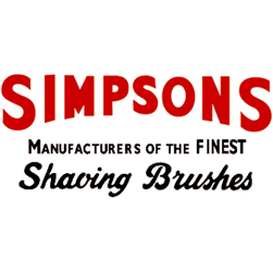 Simpson Special Sovereign Grade synthetic fibre shaving brush with a polished handle and dense bristles for a smooth shave.