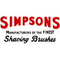 Simpson Special Sovereign Grade synthetic fibre shaving brush with a polished handle and dense bristles for a smooth shave.