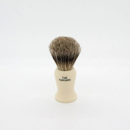 Simpsons Harvard H1 Best Badger Shaving Brush with wooden handle and dense bristles, ideal for a close, comfortable shave.
