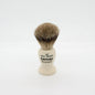 Simpsons Harvard H2 Best Badger Shaving Brush with cream-colored handle and dense badger bristles for a luxurious shave.