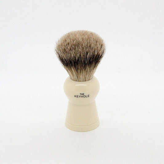 Simpsons Keyhole KH3 Best Badger Shaving Brush with wooden handle and dense badger bristles for a smooth shave
