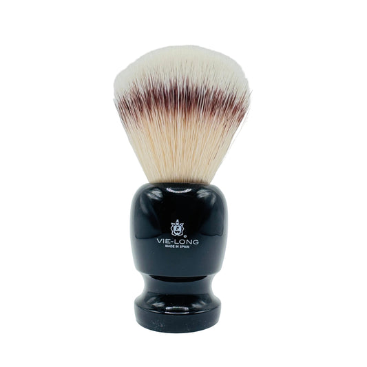 Vielong Extra Soft Synthetic Badger Hair Shaving Brush from Pasteur Pharmacy with soft bristles and a wooden handle.