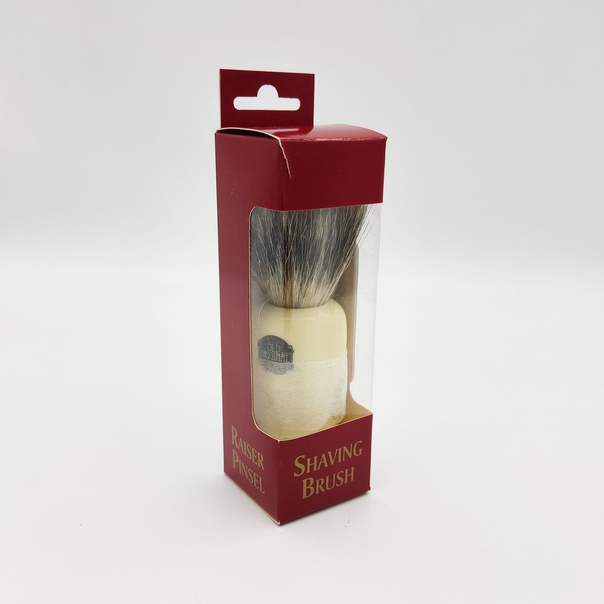 Vulfix 850 pure badger shaving brush with ivory handle, natural bristles, and classic design for a traditional shave.