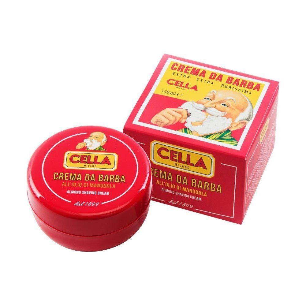 Cella Crema Da Barba shaving cream in a 150ml bowl by Pasteur Pharmacy, creamy texture ideal for a smooth shave