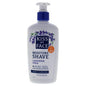Kiss My Face Moisture Shave Lavender Shea shaving cream in 325ml bottle, moisturizing formula for smooth shaving.
