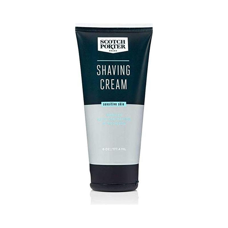 Scotch Porter Sensitive Skin Shaving Cream in 6 oz jar, smooth cream for sensitive skin, by Pasteur Pharmacy.