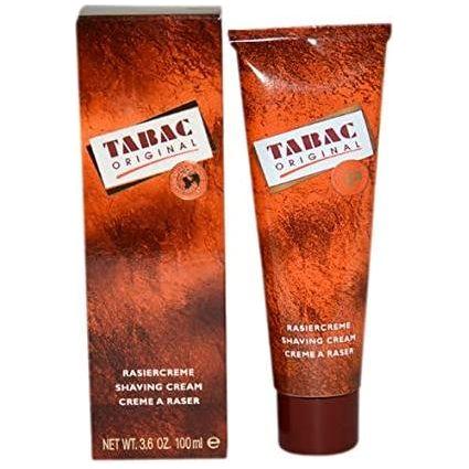 Pasteur Pharmacy Tabac Original Shaving Cream in 3.4 oz jar, shown with classic packaging and cream texture.