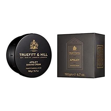 Truefitt & Hill Apsley shaving cream in a 6.7 oz jar, rich lather for a smooth shave, from Pasteur Pharmacy