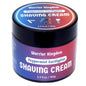 WhollyKaw Warrior Kingdom luxury shaving cream with peppermint and eucalyptus, in a jar, designed for a smooth shave.