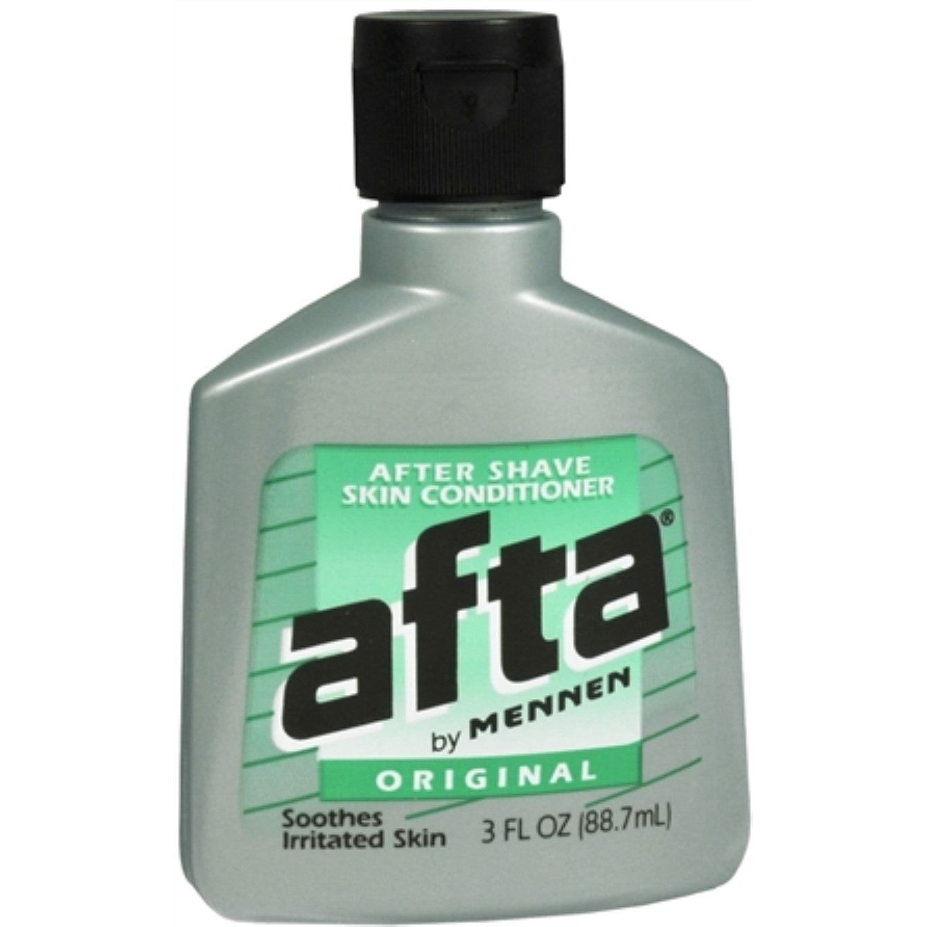 Afta After Shave Lotion and Skin Conditioner in 3 fl oz bottle, Pasteur Pharmacy shaving and grooming product with clear label