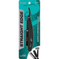 Matte black Annie straight edge razor for shaving and grooming, with a sleek handle and sharp blade for precise grooming.