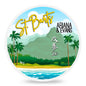 Ariana & Evans St. Barts shaving soap in a 4 oz container, ideal for grooming and shaving, with a natural, creamy texture.