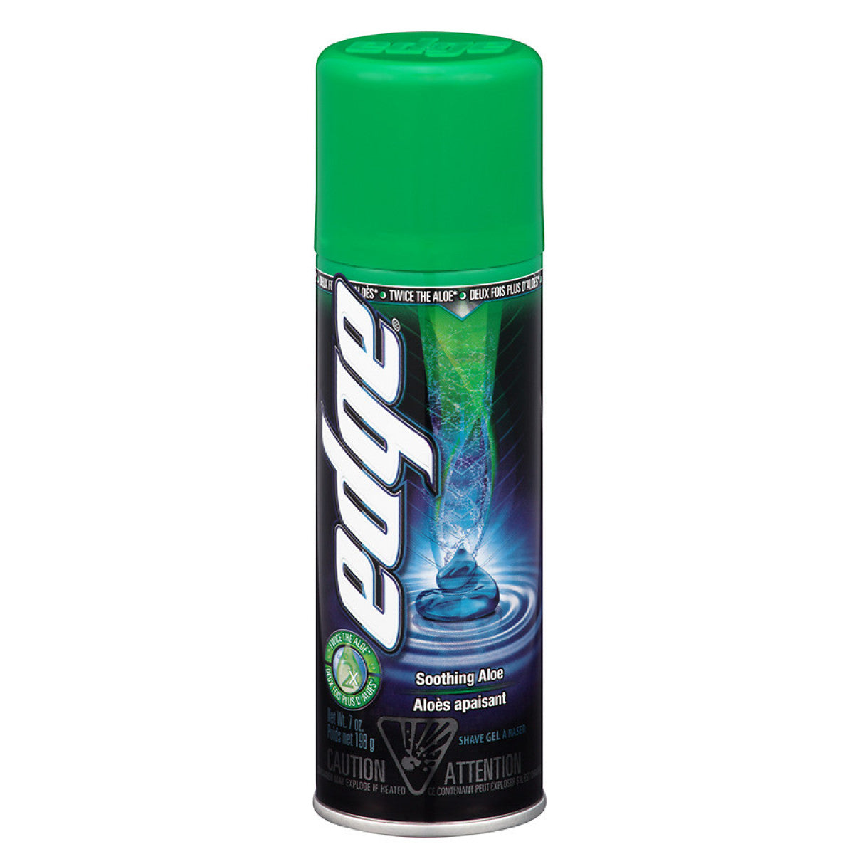 Edge Shave Gel for Men with Soothing Aloe, 7 oz, grooming product by Pasteur Pharmacy, showing the gel tube and packaging.