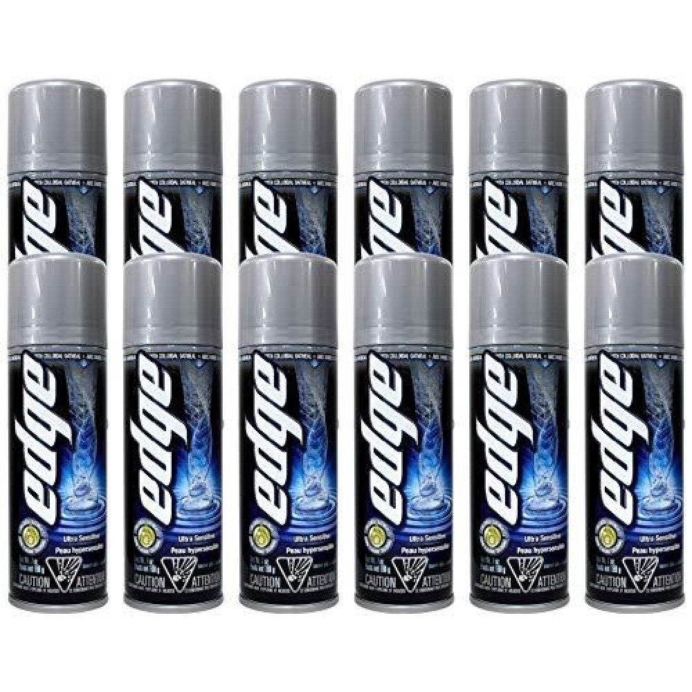 Edge Ultra Sensitive Shave Gel with Colloidal Oatmeal in 7 oz, featuring soothing, hypoallergenic formula for sensitive skin.