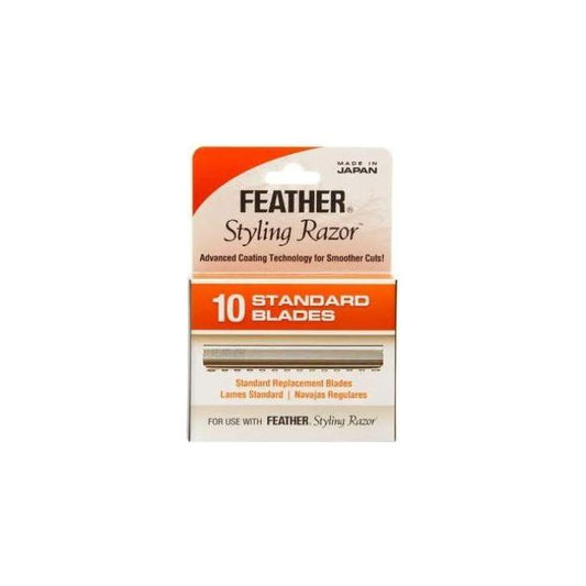 Feather 10 standard blades for use with Feather Styling Razor, shaving and grooming blades by Pasteur Pharmacy
