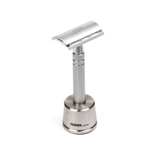 Feather All Stainless Razor ASD2S for shaving and grooming with a sleek, durable stainless steel design.